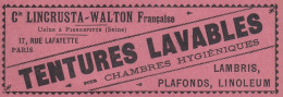 Tentures Lavables LINCRUSTA-WALTON, Pubblicità Epoca, 1906 Vintage Ad - Reclame