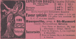 Vins Naturels Rouquette, Pubblicità Epoca, 1906 Vintage Advertising - Publicités