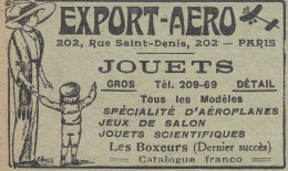 EXPORT-AERO Jouets, Pubblicità Epoca, 1912 Vintage Advertising - Reclame