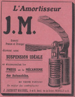Amortisseur J. Jacquet MAUREL, Pubblicità Epoca, 1912 Vintage Advertising - Reclame