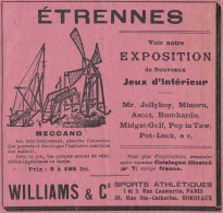 Williams & C., MECCANO, Pubblicità Epoca, 1912 Vintage Advertising - Publicités