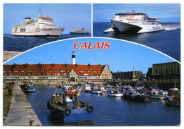 Cpm Calais - Le Port, Multivues - Calais