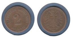 Allemagne  2 Pfennig 1874 C (Francfort-sur-le-Main), Type 1, KM#2 , Deutsches Reich, - 2 Pfennig