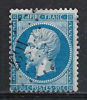 FRANCE  PC Des GC Ca.1862: Le No 2691 (Nouvion-en-Thiérache) Sur Y&T 22 - 1862 Napoleon III