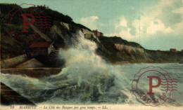 FRANCIA. FRANCE. 64 BIARRITZ LA COTÊ DES BASQUES PAR GROS TEMPS - Biarritz