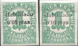 731645 HINGED ESPAÑA. Emisiones Locales Patrióticas 1937 HABILITACION SELLOS REPUBLICANOS. - Nationalistische Ausgaben