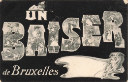 BELGIQUE - Bruxelles - Un Baiser - Folklore - Couples - Fantaisie - Carte Postale Ancienne - Autres & Non Classés