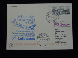 Aviation Carte Postale Postcard 10 Years Lufthansa In Berlin Vol Flight Berlin Frankfurt 2000 - Vliegtuigen