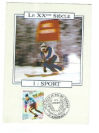 WINTER OLYMPICS  FRANCE STAMPED  MAXICARD POSTCARD - Jeux Olympiques