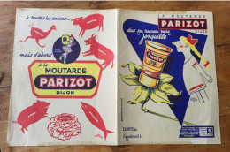 Protège Cahier "La Moutarde Parizot" Dijon Illustrateur Savignac - Poulbot - Alimentaire