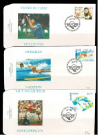 1996 2646/47 & 2648 FDC's (Kortrijk)  : SPORT - 1991-2000