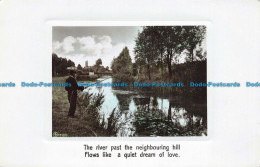 R679857 The River Past The Neighbouring Hill Flows Like A Quiet Dream Of Love. A - World