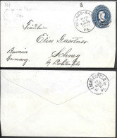 USA Wilkes-Barre PA 5c Postal Stationery Cover To Germany 1891 - Briefe U. Dokumente