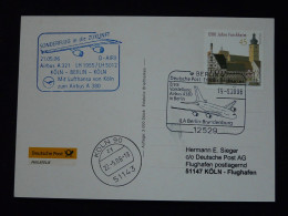 Premier Vol First Flight (carte Postale Lufthansa Postcard) Berlin Koln Airbus A380 Lufthansa 2006 - First Flight Covers