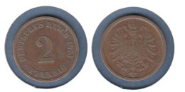 Allemagne  2 Pfennig 1876 A (Berlin), Type 1, KM#2 , Deutsches Reich, - 2 Pfennig
