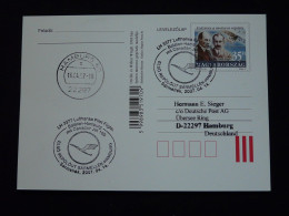 Entier Postal Stationery Card Special Flight Balaton Hamburg With Canadair Jet 100 Lufthansa Hungary 2007 - Covers & Documents