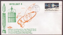 US Space Cover 1972. Satellite "Intelsat 4D" Launch - United States