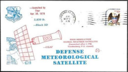 US Space Cover 1978. Defense Weather Satellite "DMSP Block 5D" Launch. Vandenberg AFB - Stati Uniti