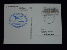 Carte Postale Aviation Postcard Taufe Des CRJ900 Eurowings Lufthansa Welmelskirchen 2009 - Cartas & Documentos