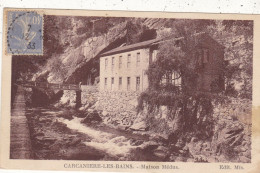 11.  CARCANIERE LES BAINS. CPA SEPIA . " MAISON MEDUS ". ANNÉE 1933 + TEXTE - Andere & Zonder Classificatie