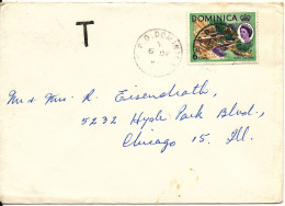 Dominica Underpaid Cover With Postal Due T. Sent To USA 1963 Single Franked ROAD MAKING - Dominica (...-1978)