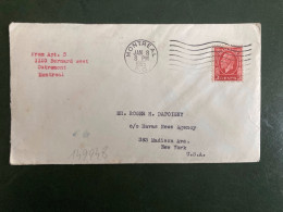 LETTRE Pour USA TP 3c OBL.MEC. JAN 8 1935 MONTREAL - Brieven En Documenten