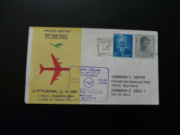 Lettre Premier Vol First Flight Cover New Delhi India To Frankfurt Boeing 720 Lufthansa 1963 - Luchtpost