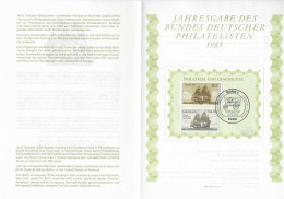 Postzegels > Europa > Duitsland > West-Duitsland >Jahresgabe Des Bundes Deutscher Philatelisten  1983 (18320) - Cartas & Documentos