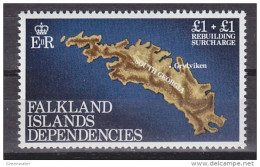 Falkland Islands Dependencies (FID) 1982 Rebuilding Fund 1v  ** Mnh (60085) - Géorgie Du Sud