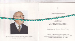 Antoine Vanryckeghem-Noppe, Harelbeke 1918, 2000. Foto - Obituary Notices