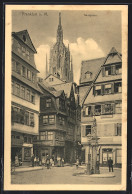 AK Alt-Frankfurt, Strasse Saalgasse Mit Gasthaus Frankfurter Bürgerbräu Und Kirche  - Frankfurt A. Main