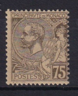 MONACO - 75 C. Brun-olive Sur Chamois TTB - Unused Stamps