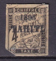 TAHITI - 4 C. Taxe Noir De 1893 - Usados