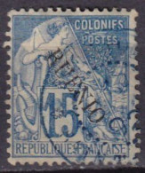 REUNION - 15 C. Bleu Avec Surcharge RUENIO - Used Stamps