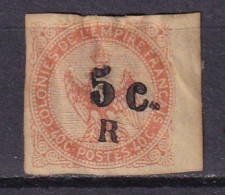 REUNION - 5 C. Sur 40 C. Vermillon FAUX  - Unused Stamps