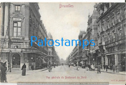 229976 BELGIUM BRUXELLES VIEW GENERAL OF BOULEVARD NORTH CIRCULATED TO FRANCE POSTAL POSTCARD - Other & Unclassified