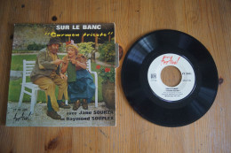 RAYMOND SOUPLEX JANE SOURZA SUR LE BANC CARMEN TRICOTE  EP 1962 LANGUETTE - 45 Rpm - Maxi-Single