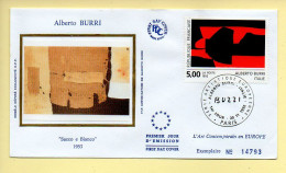 FDC N° 2780 – L'Art Contemporain En Europe (Alberto BURRI) – 75 Paris 20/11/1992 (soie / Enveloppe Numérotée) - 1990-1999