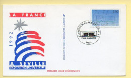 FDC N° 2736 - La France à Séville (Exposition Universelle) - 75 Paris 18/01/1992 - 1990-1999