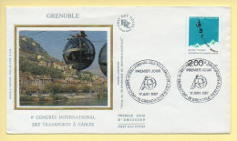 FDC N° 2840 – 6è Congrès International Des Transports à Cables – 38 Grenoble 17/06/1987 (soie) - 1980-1989