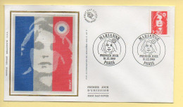 FDC N° 2614 - Marianne Du Bicentenaire - 75 Paris 31/12/1989 (soie) - 1980-1989