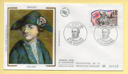 FDC N° 2569 - DROUET (1763-1824) - 51 Ste Menehould 25/02/1989 (soie) - 1980-1989