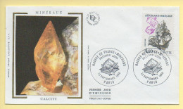 FDC N° 2431 – Calcite – Minéraux – 75 Paris 13/09/1986 (soie) - 1980-1989