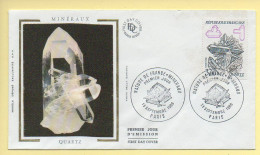 FDC N° 2430 – Quartz – Minéraux – 75 Paris 13/09/1986 (soie) - 1980-1989