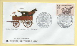 FDC N° 2410 – Malle-Poste Briska – Journée Du Timbre 1986 – 85 Les Herbiers 5/04/1986 - 1980-1989