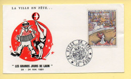 FDC La Ville En Fête..  (Les Grands Jours De Laon) – 02 - Laon 23-24/05/1981 - 1980-1989