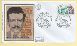 FDC N° 2034 - Victor SEGALEN (1878-1919) - 29 Brest Et 75 Paris 20/01/1979 (soie) - 1970-1979