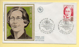 FDC N° 2032A – Simone Weil – 75 Paris 10/11/1979 (soie)   - 1970-1979