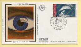 FDC N° 1834 - ARPHILA 75 - L'Art Et La Philatélie - 75 Paris 9/06/1975 (soie) - 1970-1979