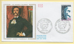 FDC N° 1823 - Barbey D'AUREVILLY (1808-1889) - 50 Saint-Sauveur-Le-Vicomte 16/11/1974 - 1970-1979